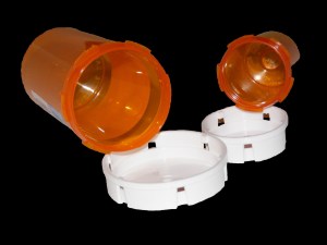Isolated Empty Pill Bottles